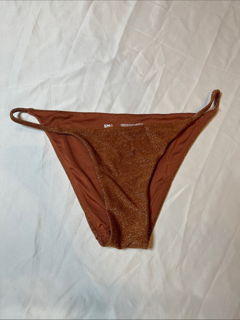 LOFÉA Shimmer Brown Bikini Bottom - Low-Rise Classic